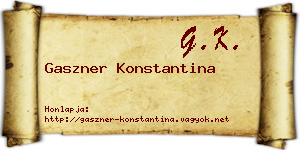 Gaszner Konstantina névjegykártya